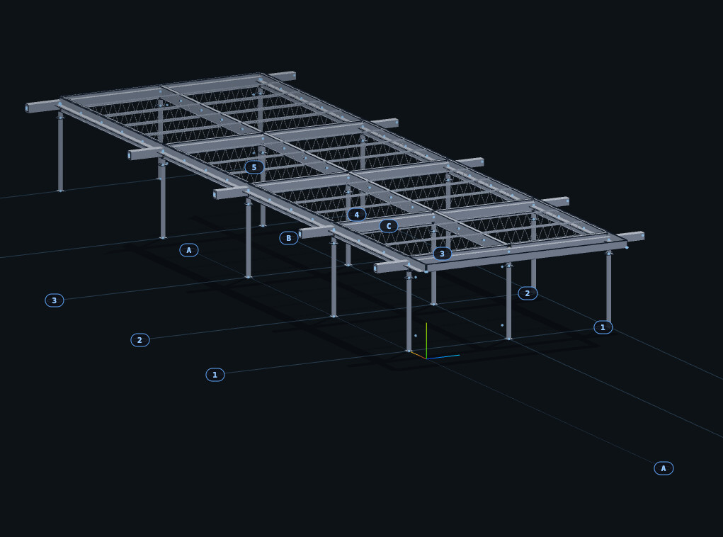 FabDraw — Mesa Fab's in-house 3D structural model